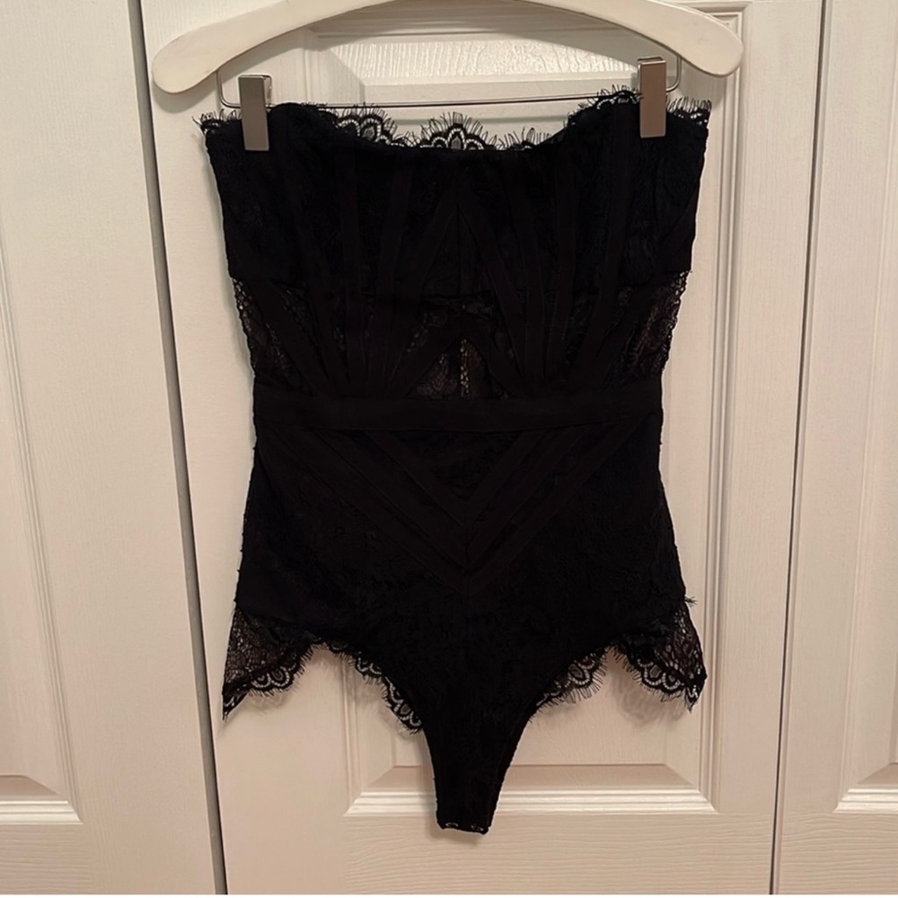 Revolve X NBD Brad Black Lace Bodysuit - Picture 3 of 6